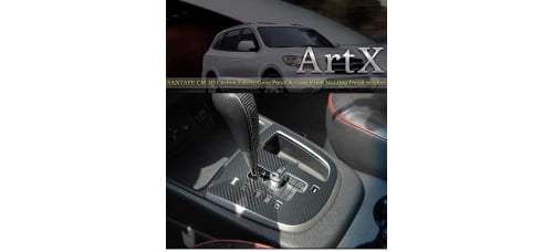carbon fabric gear panel stickers hyundai santa fe cm 2006-12